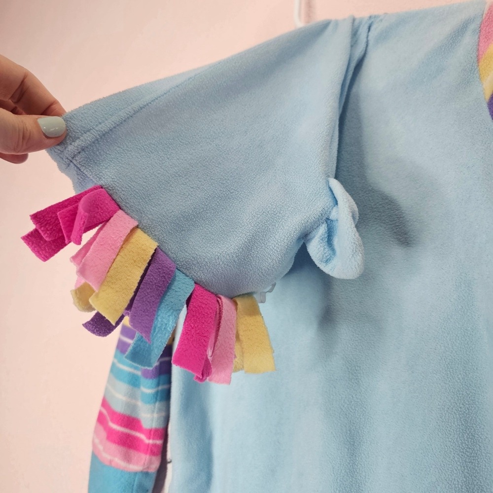Kids My Little Pony Rainbow Dash Fleece Pajamas Sleepsuit Costume Size 4 - Picture 6 of 8